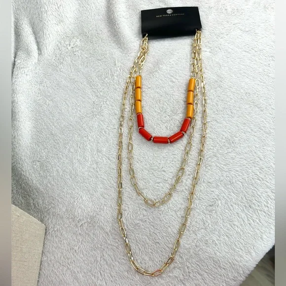 Autumn 3-Strand Long Necklace - Picture 3 of 5